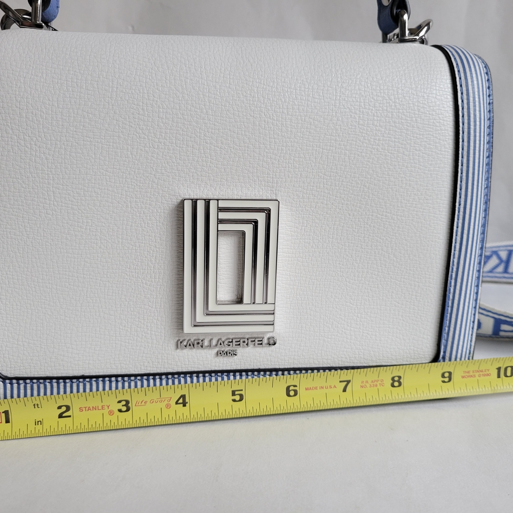 Karl Lagerfeld Blue and White Crossbody Bag - Picture 13 of 15